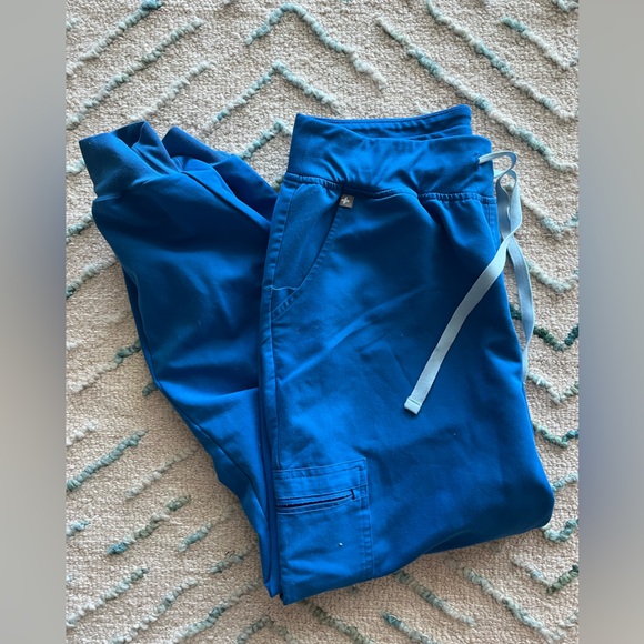 Womens Figs Royal Blue Scrub Joggers - Picture 2 of 4